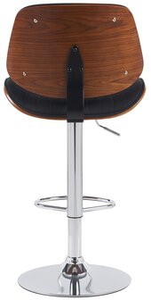 Barkruk Clowsan Stof chroom, Zwart