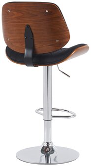 Barkruk Clowsan Stof chroom, Zwart