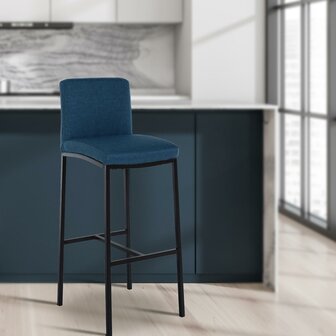 Barstoel Froepert Stof B, Blauw