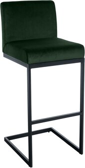 Barstoel Hepewoll Fluweel B, Groen