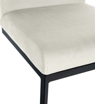 Barstoel Hepewoll Fluweel B, Creme