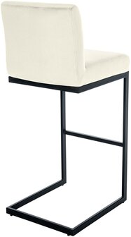 Barstoel Hepewoll Fluweel B, Creme