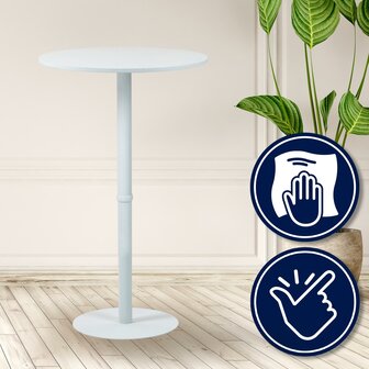 Statafel Horeferd rond 75 cm, Wit