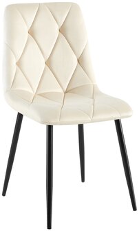 Eetkamerstoel Cloirtan Fluweel, Creme