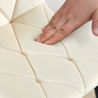 Eetkamerstoel Cloirtan Fluweel, Creme