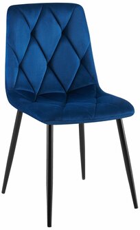 Eetkamerstoel Cloirtan Fluweel, Blauw