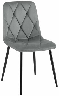 Eetkamerstoel Cloirtan Fluweel, Grijs