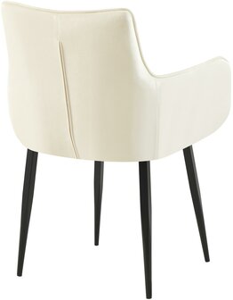 Stoel Tarani Fluweel, Creme