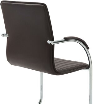 Set van 2 bezoekersstoelen Tari kunstleer, Bruin