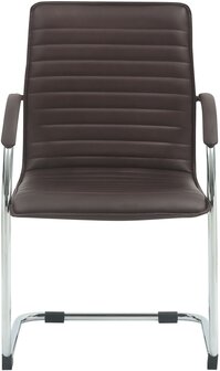 Set van 2 bezoekersstoelen Tari kunstleer, Bruin