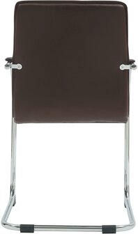 Set van 2 bezoekersstoelen Tari kunstleer, Bruin