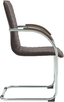 Set van 2 bezoekersstoelen Tari kunstleer, Bruin
