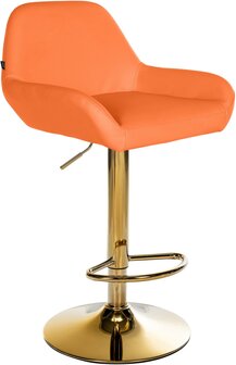 Barstoel Braga Goud Kunstleer, Oranje