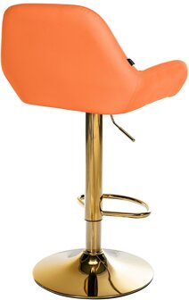 2-delige set barkrukken Braga Goud Kunstleer, Oranje