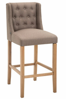 Barkruk Cissindri Stof Antiek-licht, Taupe