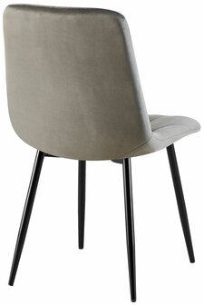 2-delige set eetkamerstoel Cloirtan fluweel, 