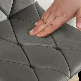 2-delige set eetkamerstoel Cloirtan fluweel, 