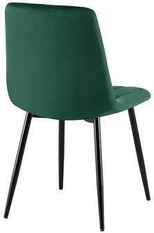 2-delige set eetkamerstoel Cloirtan fluweel, Groen