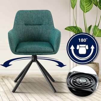 2-delige set stoel Toptin stof, Groen