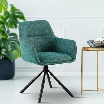 2-delige set stoel Toptin stof, Groen