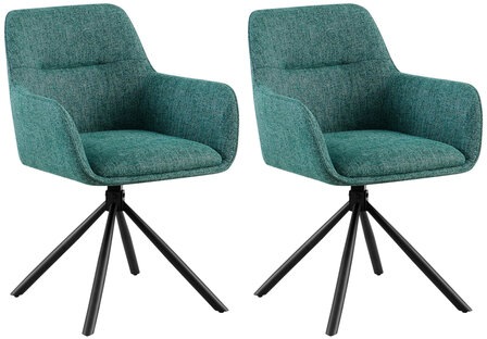 2-delige set stoel Toptin stof, Groen