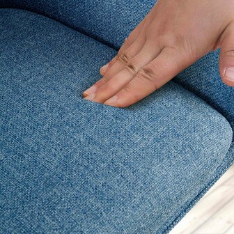 2-delige set stoel Toptin stof, Blauw