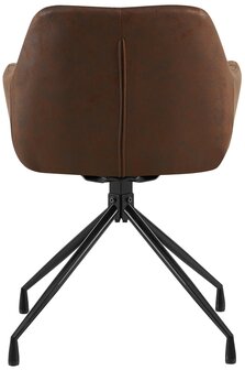 2-delige set eetkamerstoel Wilba Vintage, Bruin