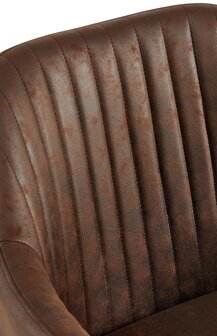 2-delige set eetkamerstoel Wilba Vintage, Bruin