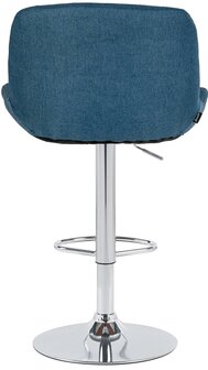 2-delige set barkrukken Silin Chroom Stof, Blauw