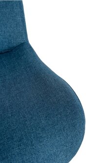 2-delige set barkrukken Silin Chroom Stof, Blauw