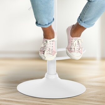 2-delige set barkrukken Silin Wit Fluweel, Zwart