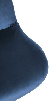 2-delige set barkrukken Silin Chroom Fluweel, Blauw