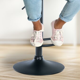 2-delige set barkrukken Silin Zwart Fluweel, Zwart