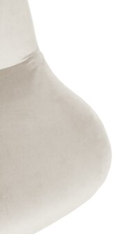 2-delige set barkrukken Silin Zwart Fluweel, Creme