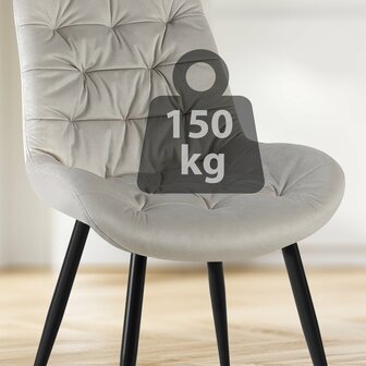 Set van 2 eetkamerstoelen Rissfird, Grijs