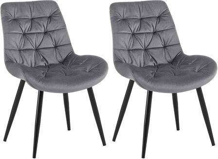 Set van 2 eetkamerstoelen Rissfird, Grijs