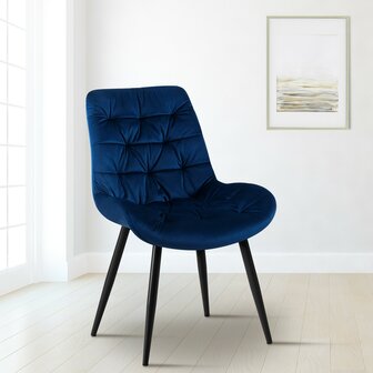 Set van 2 eetkamerstoelen Rissfird, Blauw