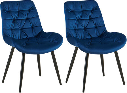 Set van 2 eetkamerstoelen Rissfird, Blauw