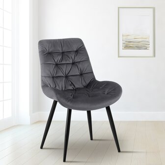 Set van 2 eetkamerstoelen Rissfird, Grijs