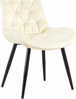 Set van 2 eetkamerstoelen Rissfird, Creme