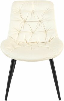 Set van 2 eetkamerstoelen Rissfird, Creme