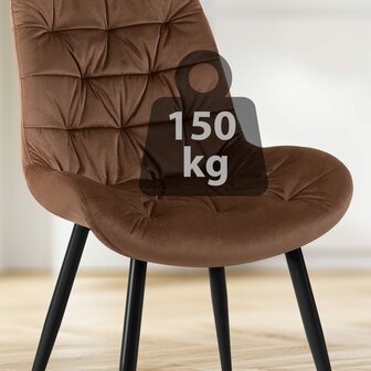 Set van 2 eetkamerstoelen Rissfird, Bruin