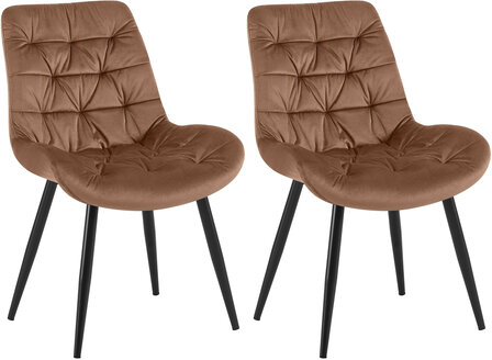 Set van 2 eetkamerstoelen Rissfird, Bruin