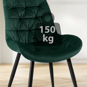 Set van 2 eetkamerstoelen Rissfird, Groen