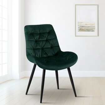 Set van 2 eetkamerstoelen Rissfird, Groen