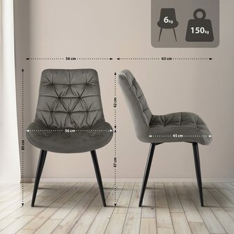 Set van 2 eetkamerstoelen Rissfird, 