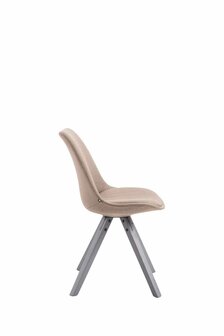 Bezoekersstoel Teulouso Stof Square grijs, Taupe