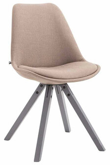 Bezoekersstoel Teulouso Stof Square grijs, Taupe