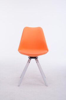 Bezoekersstoel Treyos Draaibaar Wit Rond, Oranje