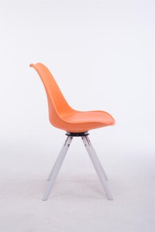 Bezoekersstoel Treyos Draaibaar Wit Rond, Oranje
